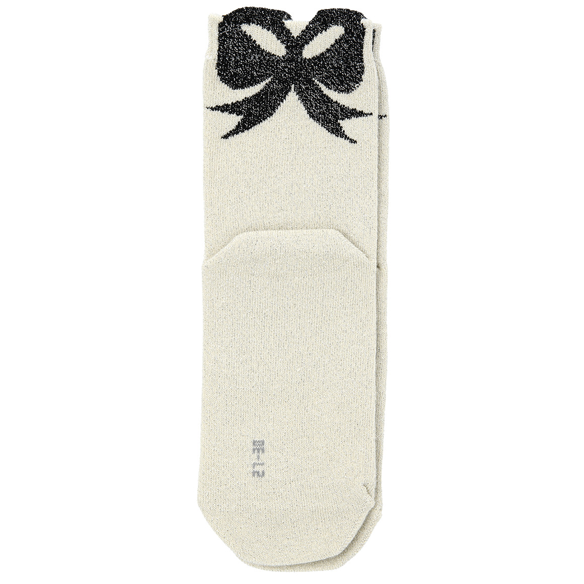 Topolino 2 Paar Mädchen Socken mit Effektgarn beige / schwarz