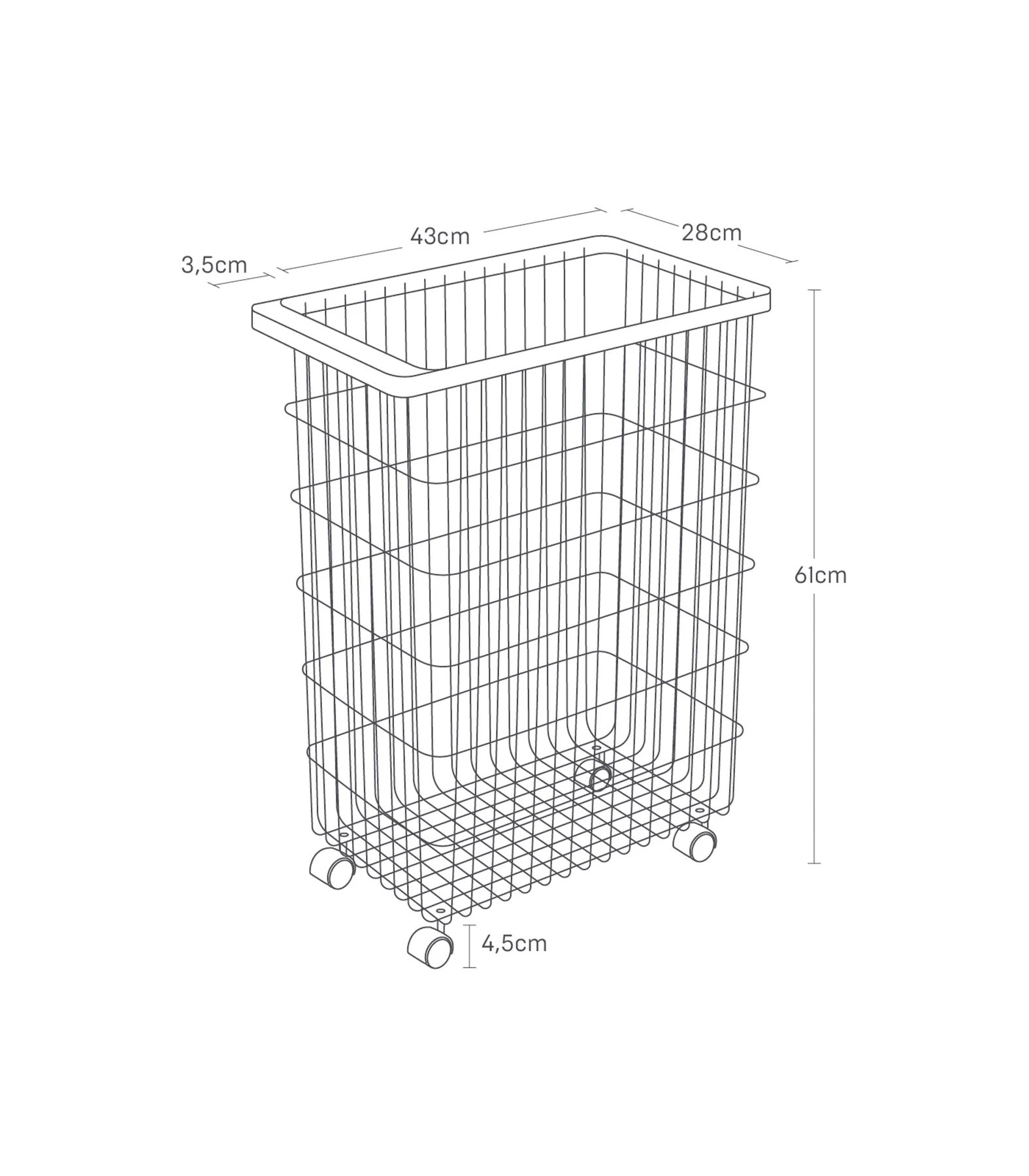 Yamazaki Wasmand op Wielen - Tower - Wit