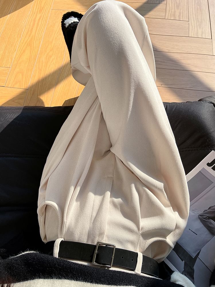 evanesce - Corduroy High Rise Pocketed Wide Leg Dress Pants
