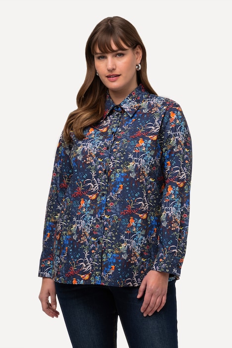 Hemdbluse, Wald, Hemdkragen, Langarm