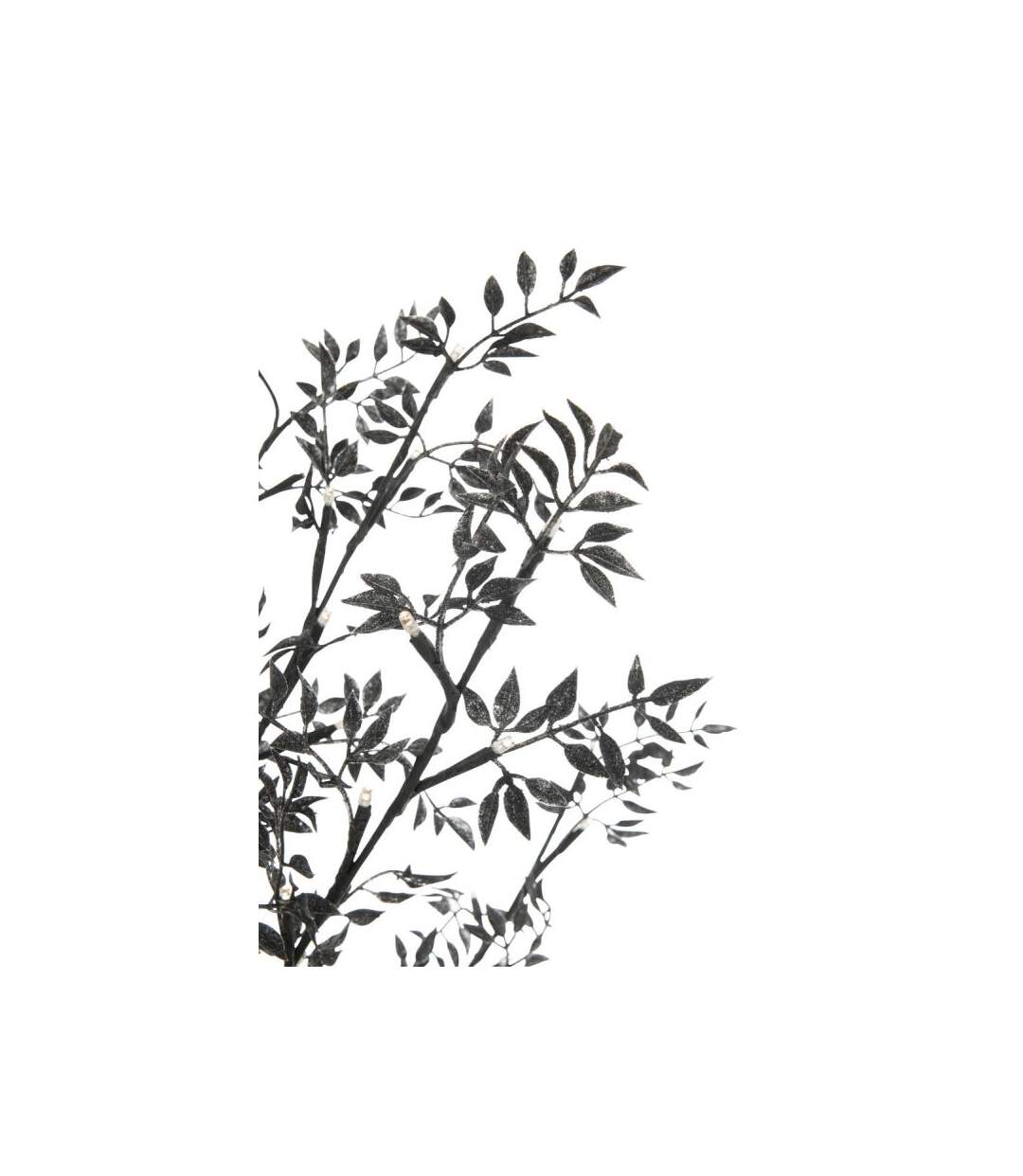 Paris Prix - Arbre Décoratif Led feuilles Paillettes 180cm Noir