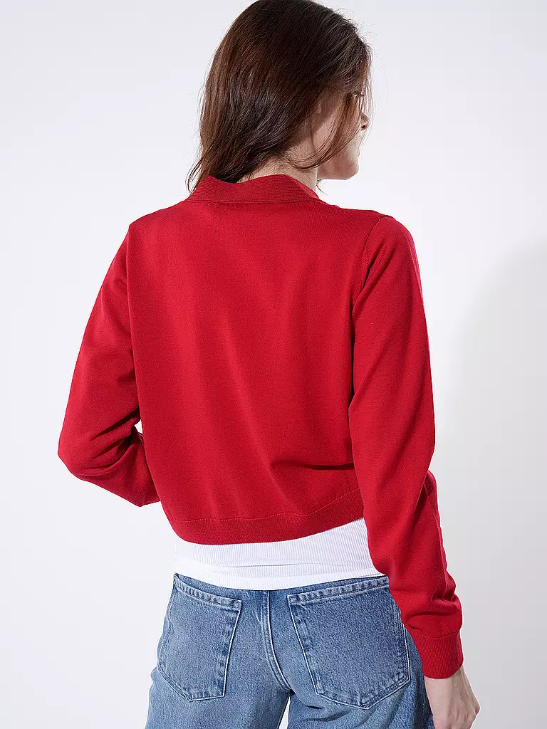 OFFICINE GENERALE Cardigan SERENA dunkelrot
