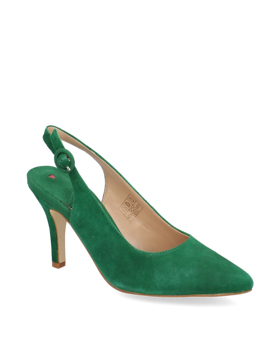 Veloursleder Slingpumps