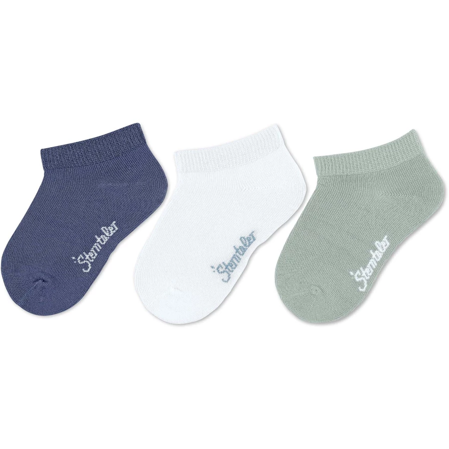 Sterntaler Sneaker-Söckchen uni, 3er-Pack mittelgrün