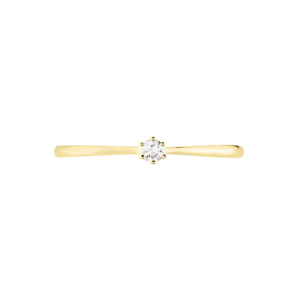 Bague Solitaire Athena Or Jaune Diamant