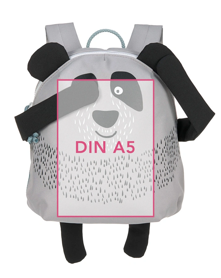 Kinderrucksack ABOUT FRIENDS – PAU PANDA (23x27x11) in schwarz/weiß