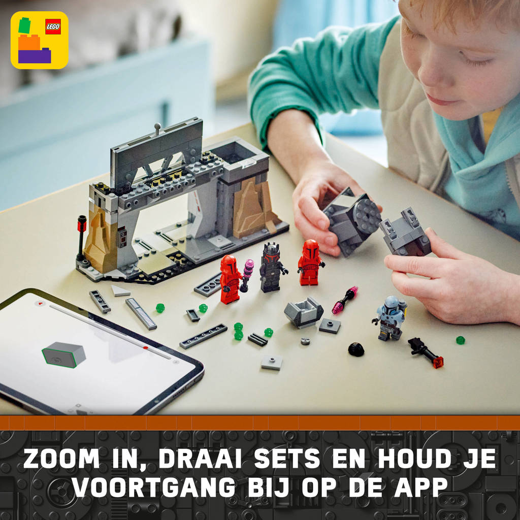 The Mandalorian Paz Vizsla en Moff Gideon duel, Bouwpakket voor Kinderen 75386