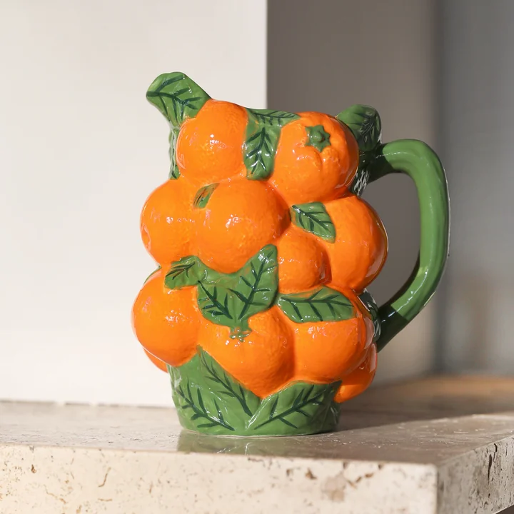 &klevering - Krug Orange, 1,5 L, orange / grün