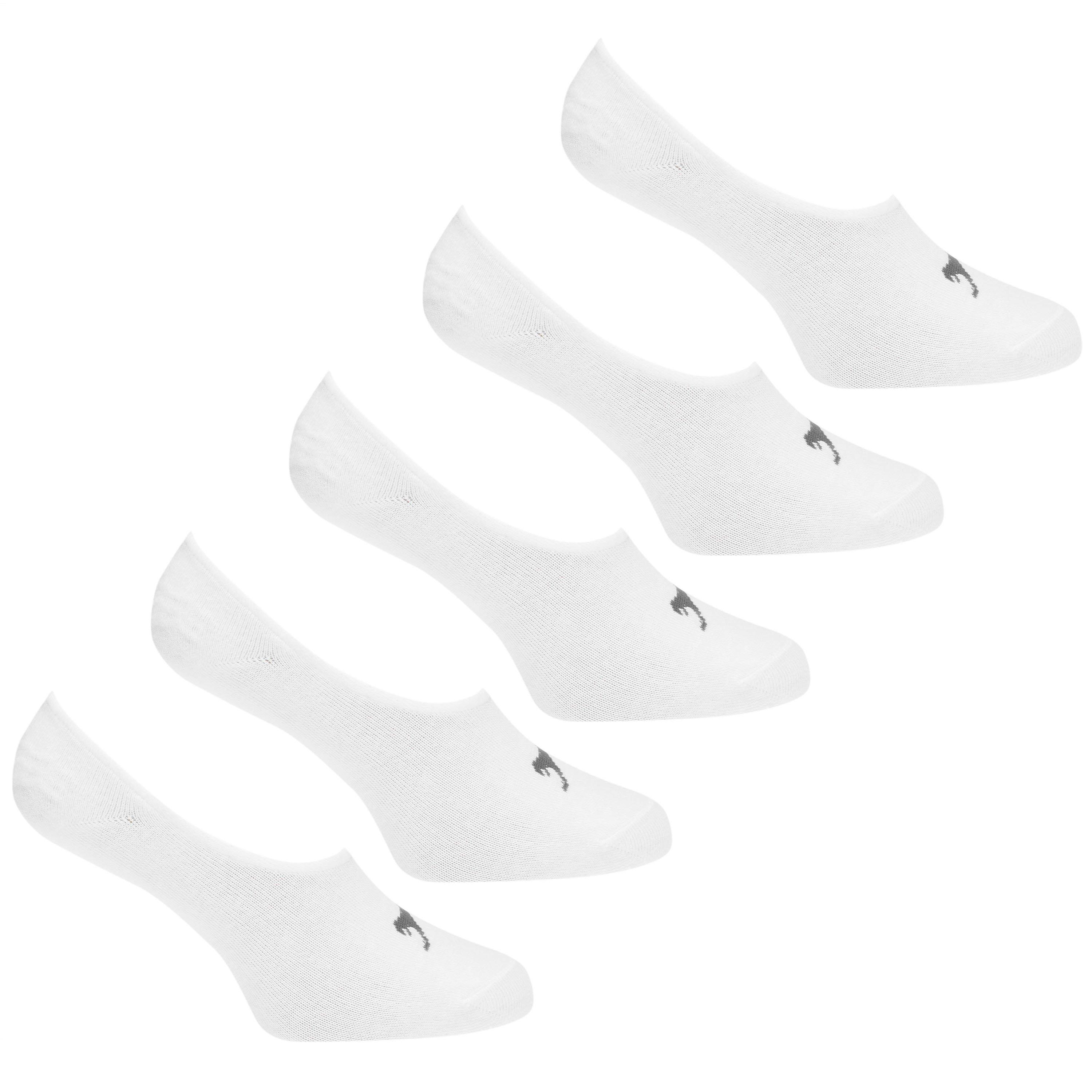 Slazenger Invisible 5 Pack Trainer Socks Mens