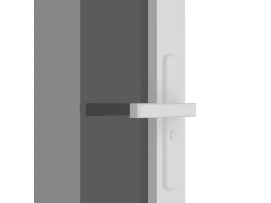 Porte intérieure 93x201,5 cm Blanc Verre ESG et aluminium