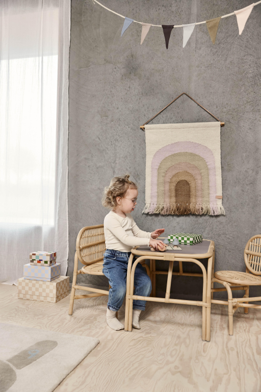 OYOY Nana Mini kinderbank rattan