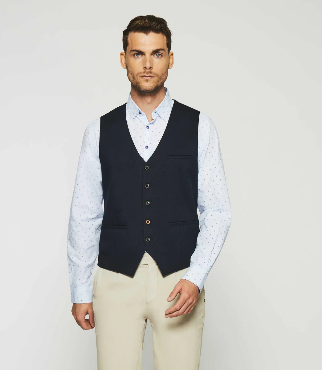 Gilet casual marine