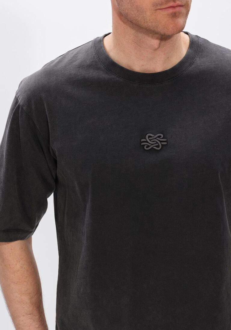 grijze filling pieces t-shirt t-shirt boxy embroidered