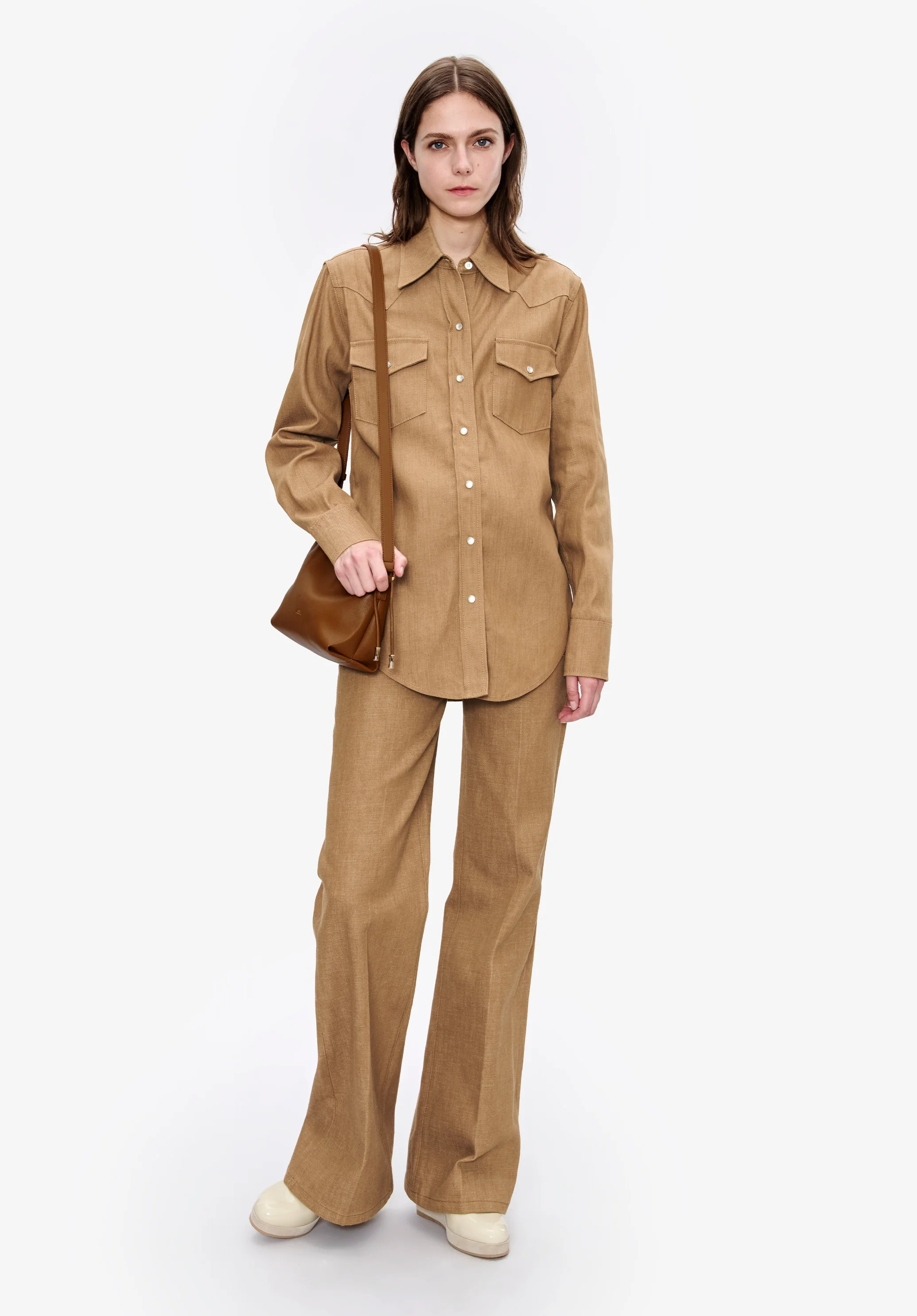 Chemise Western - Marron glace