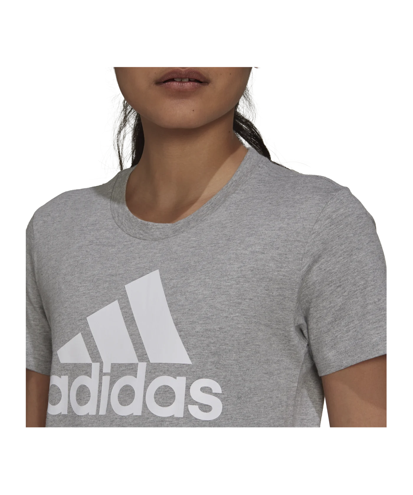 adidas T-Shirt Damen Grau Weiss