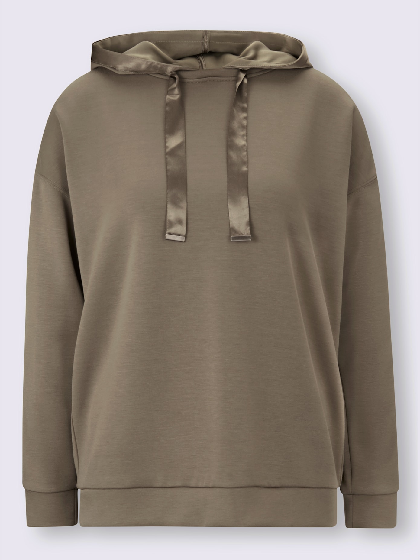 Sweat-shirt garniture de satin décorative