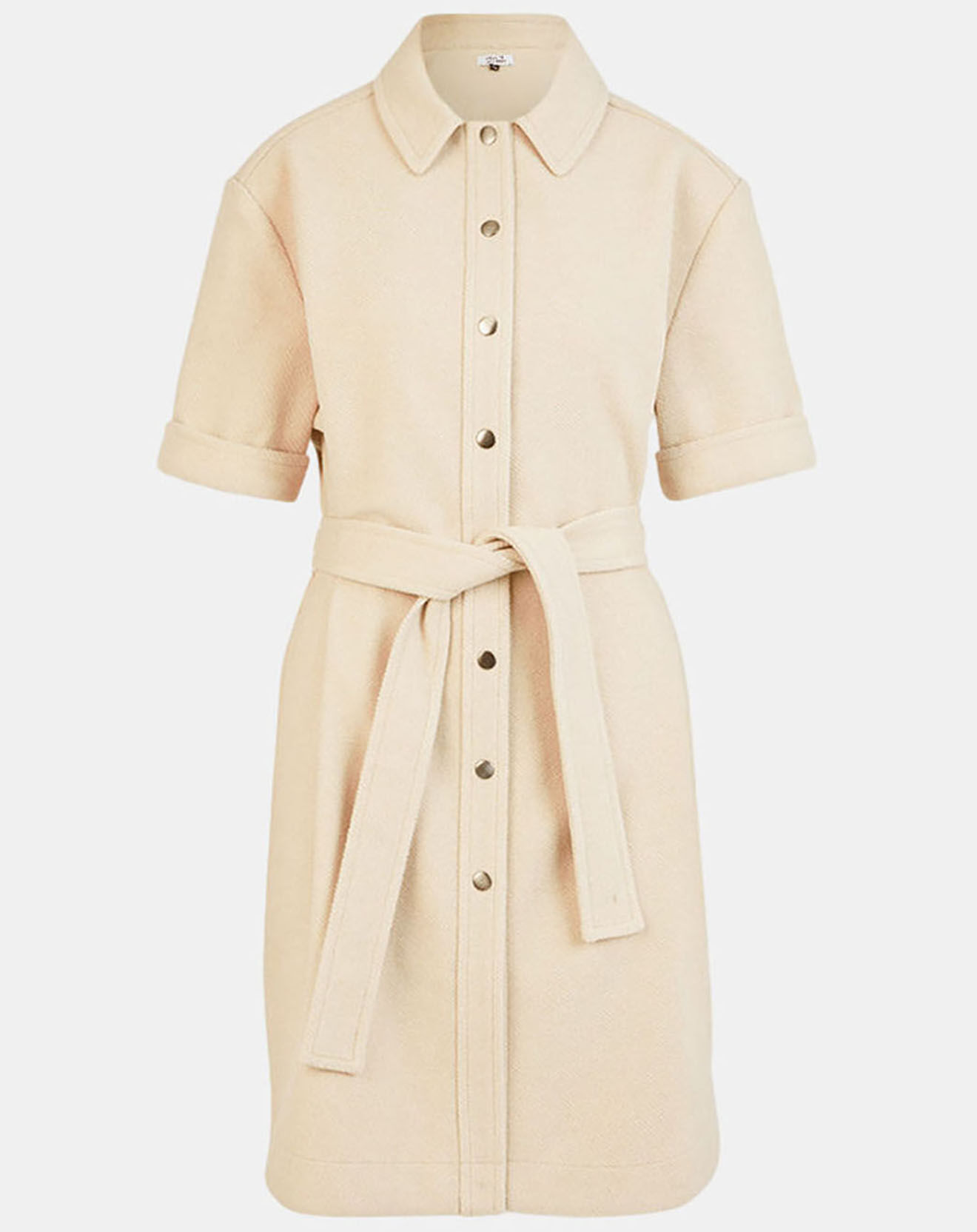 Galeries Lafayette Robe courte chemise courte Lilou écrue