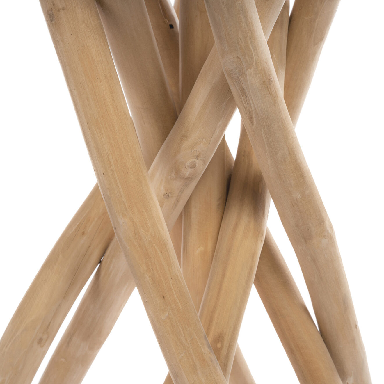 Bazar Bizar Table de bar Gili naturel - 60x60x103 cm