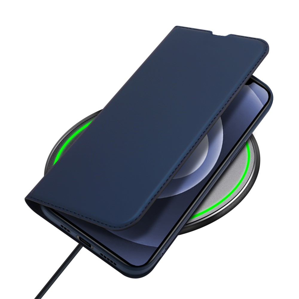 iPhone 13 Flip Wallet Cover Leder Tasche - Dunkelblau