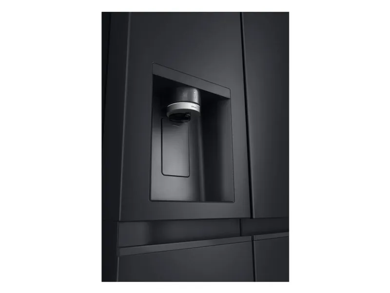 LG GSLE91EVAC, Fritstående, Amerikansk dør, Sort, LED, På døren, Glas