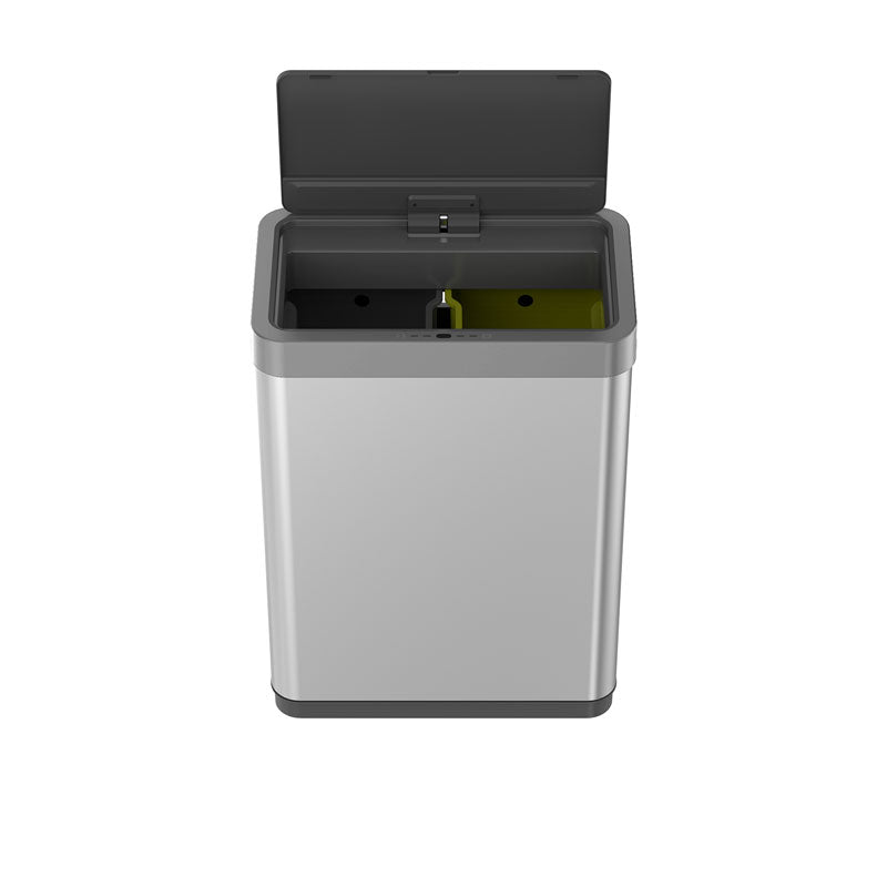 EKO Mirage X Sensor Recycler Bin 2x20 liter - RVS - Mat