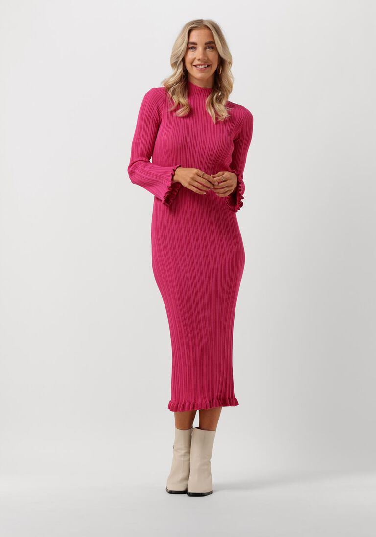 CATWALK JUNKIE roze catwalk junkie midi jurk dr love yourself