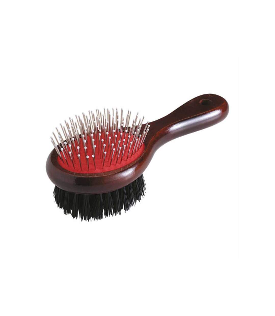 Paris Prix - Brosse De Toilettage En Bois double Face 22cm Marron