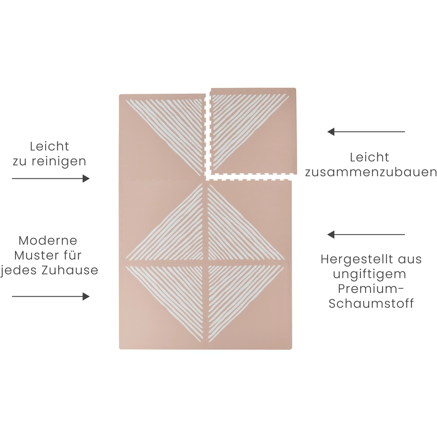 toddlekind Prettier Puzzle Spielmatte Sandy Lines Sea Shell 120 x 180 cm