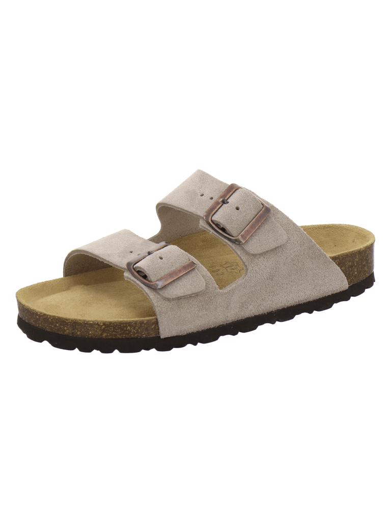 Pantoletten Damen Zweischnaller quarz Velour