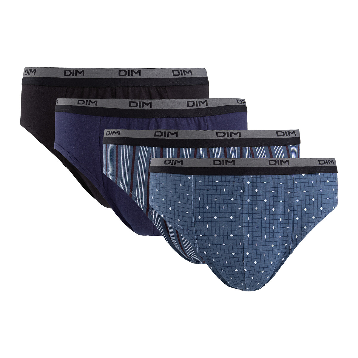 DIM<br>Conjunto de 4 cuecas de puro algodão