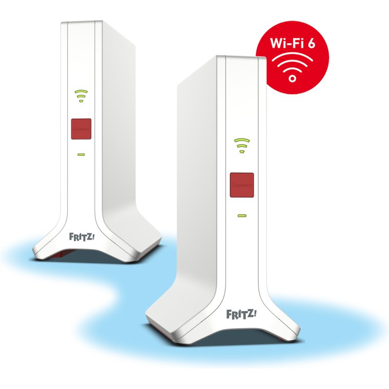 Mesh Set FRITZ! 4200 2-pack Edition International Bi-bande (2,4 GHz / 5 GHz) Wi-Fi 6 (802.11ax) Rouge, Blanc 2x2/4x4