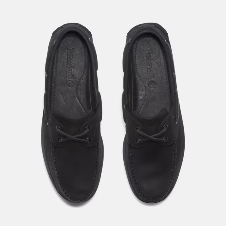 Chaussure bateau classique pour homme en noir