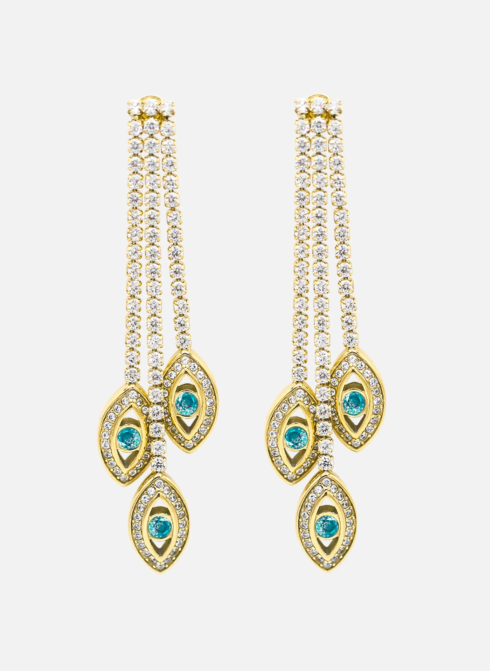 LUXOR - Boucles d'oreilles pendantes luxor | Bleu