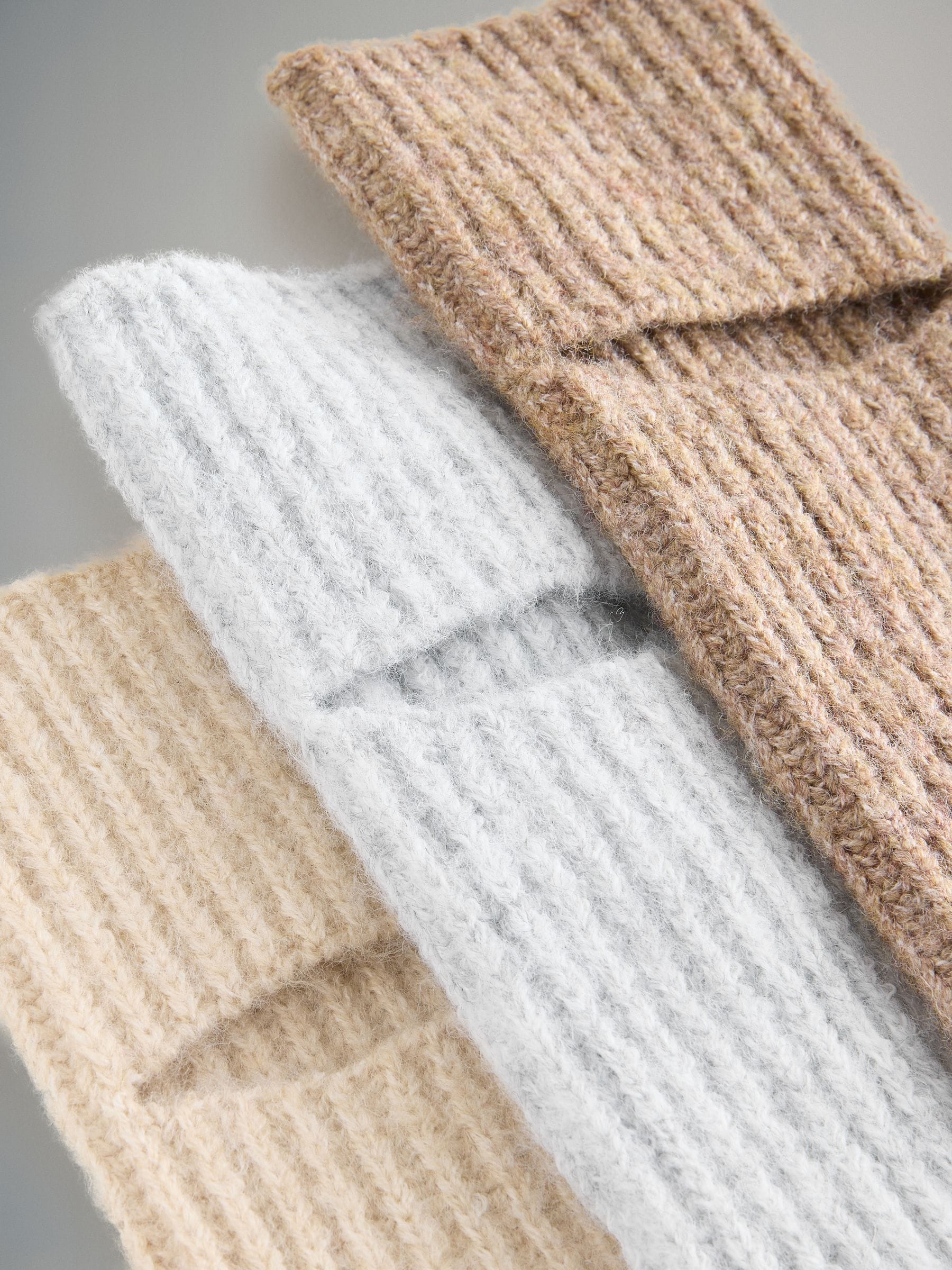 The Set 3 Pack Knitted Leg Warmers Socks