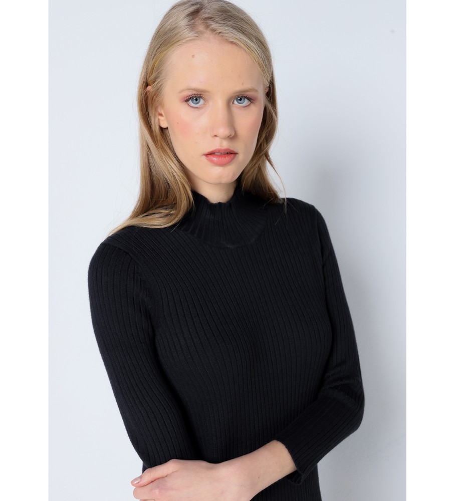 Vestido midi de malha Lois Black