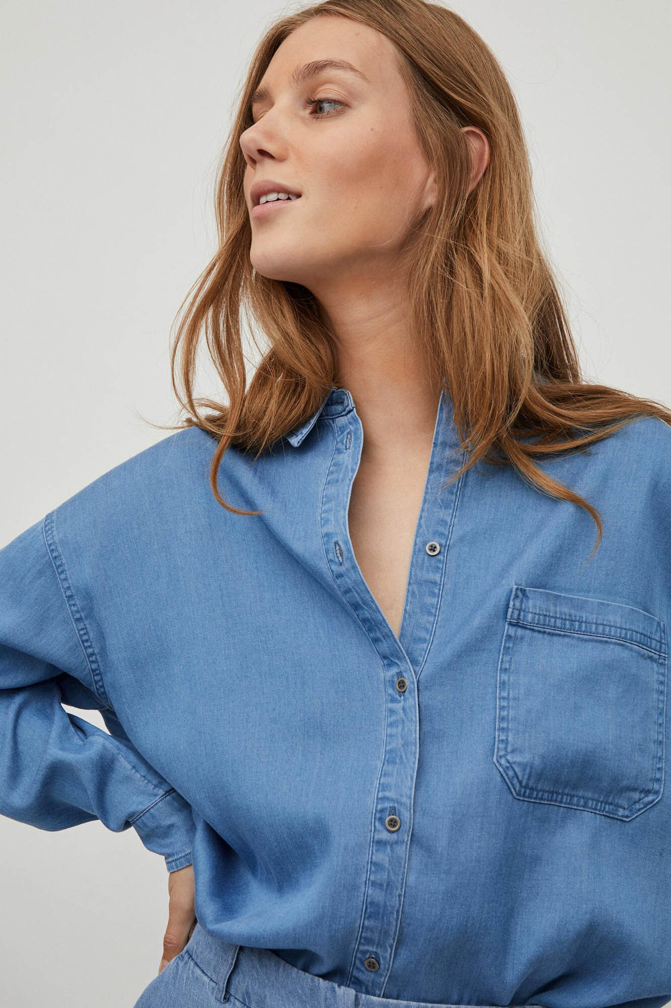 Camisa efeito Denim - Azul