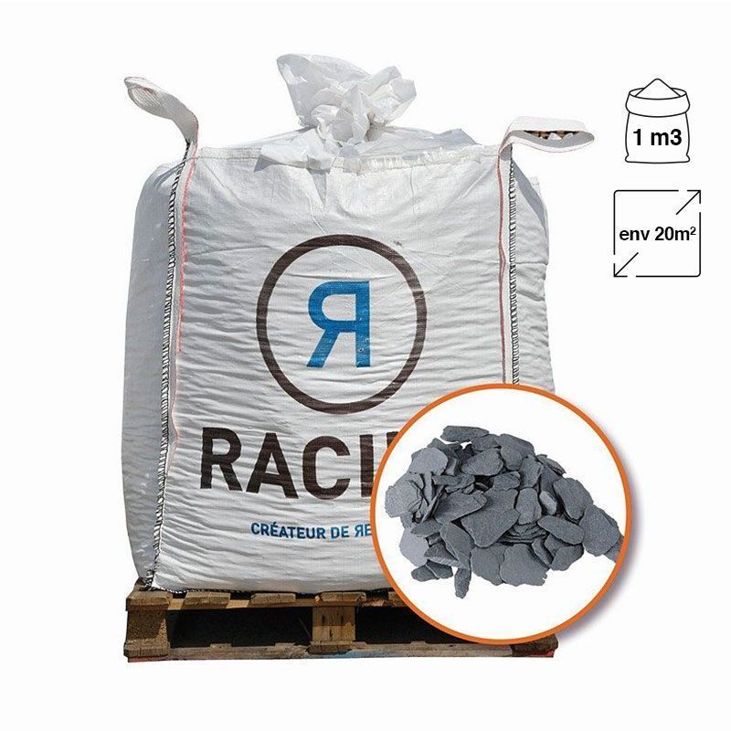 Paillage naturel ardoise grise 10/40 big bag 800 litres pour 20m2