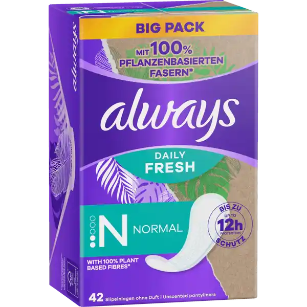 Daily Fresh Slipeinlagen Pflanzenbasiert Normal BigPack