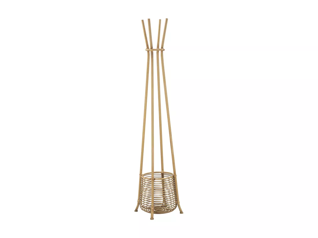 Portemanteau avec porte-parapluie en métal marron 49x49x175 cm