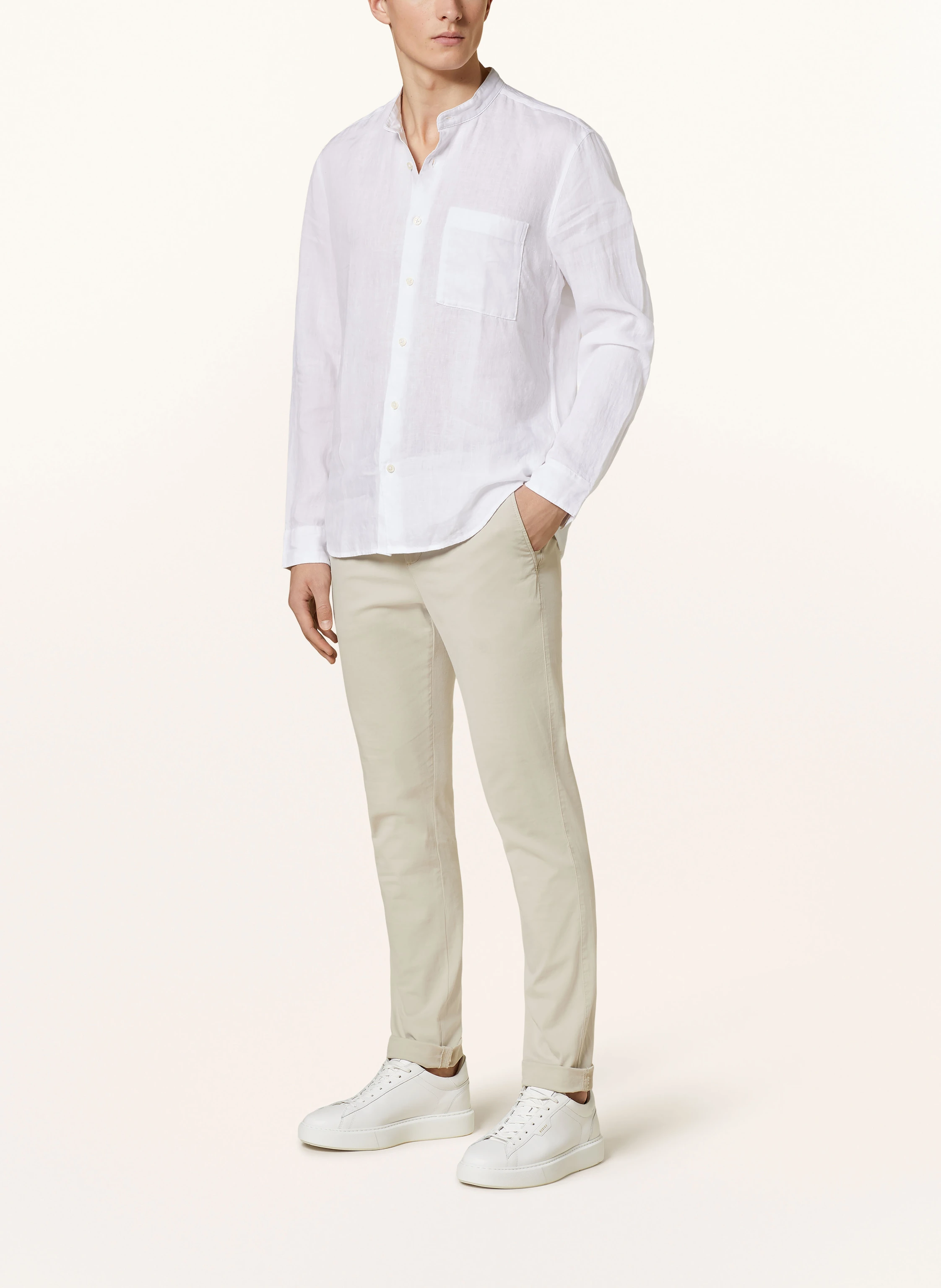 Marc O'Polo Leinenhemd Regular Fit mit Stehkragen
