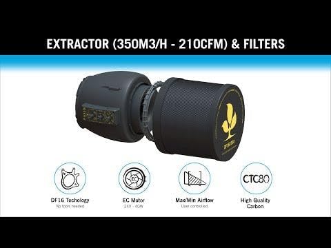 Secret Jardin regulated Extractor T° 150/250/350m3/h DF16 compatible clip