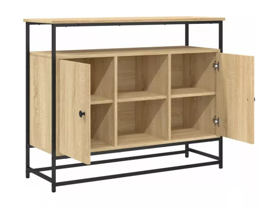 Buffet chêne sonoma 100x35x80 cm bois d'ingénierie