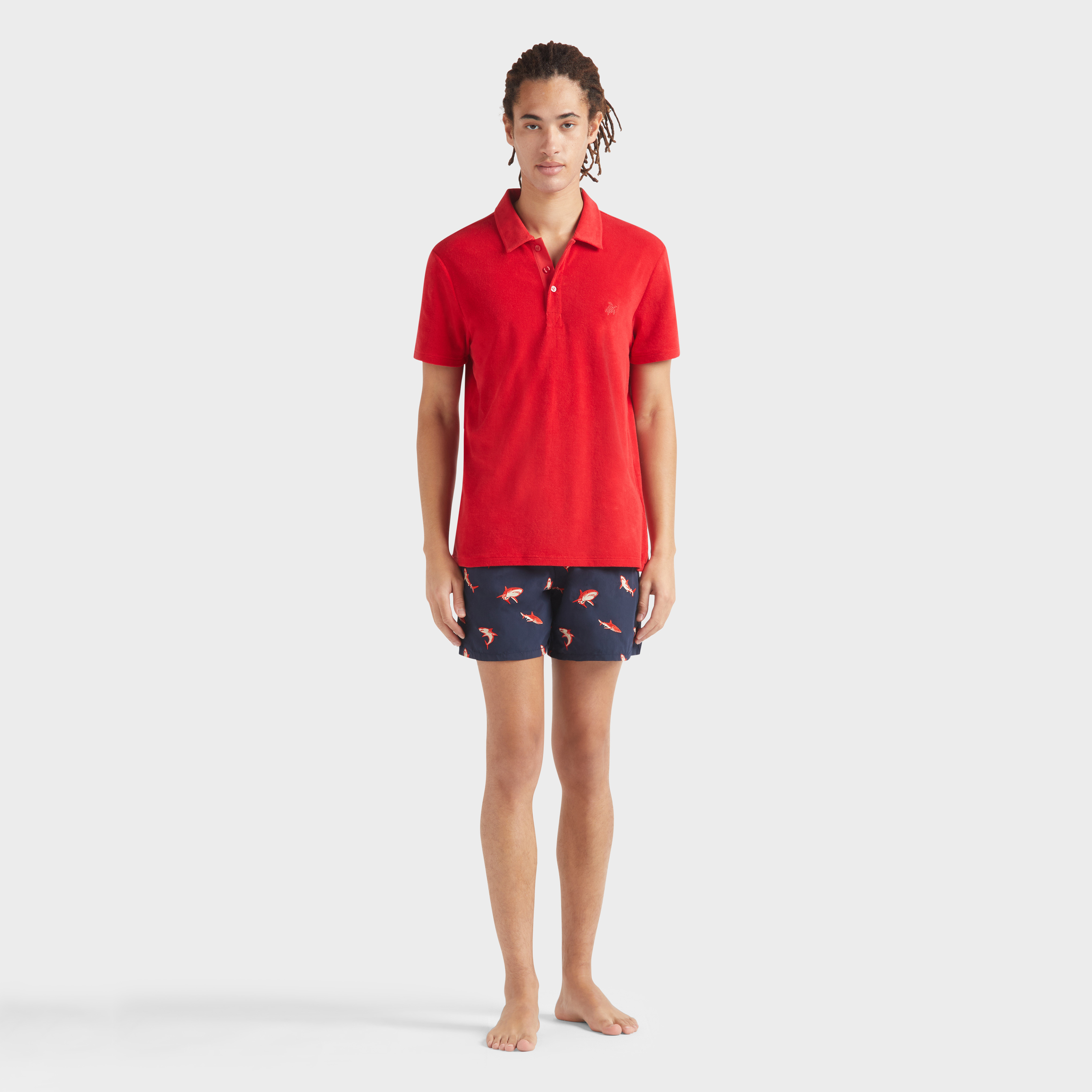 Polo en Coton Éponge Organique Homme Uni