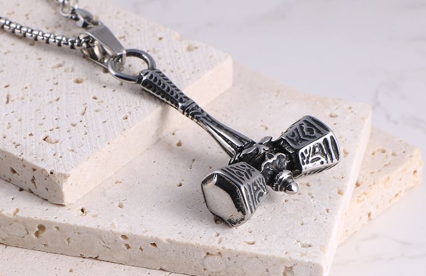 Prushia - Mjolnir hamerhanger / ketting / set van roestvrij staal