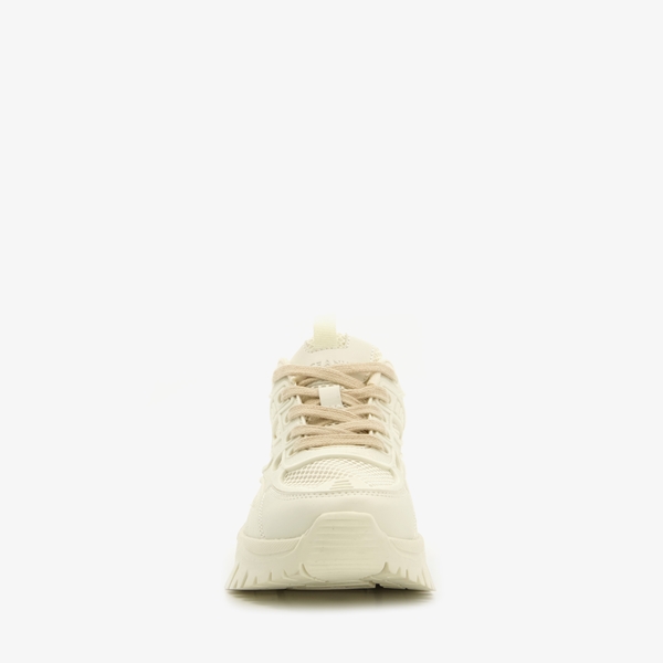 Blue Box dames dad sneakers wit beige