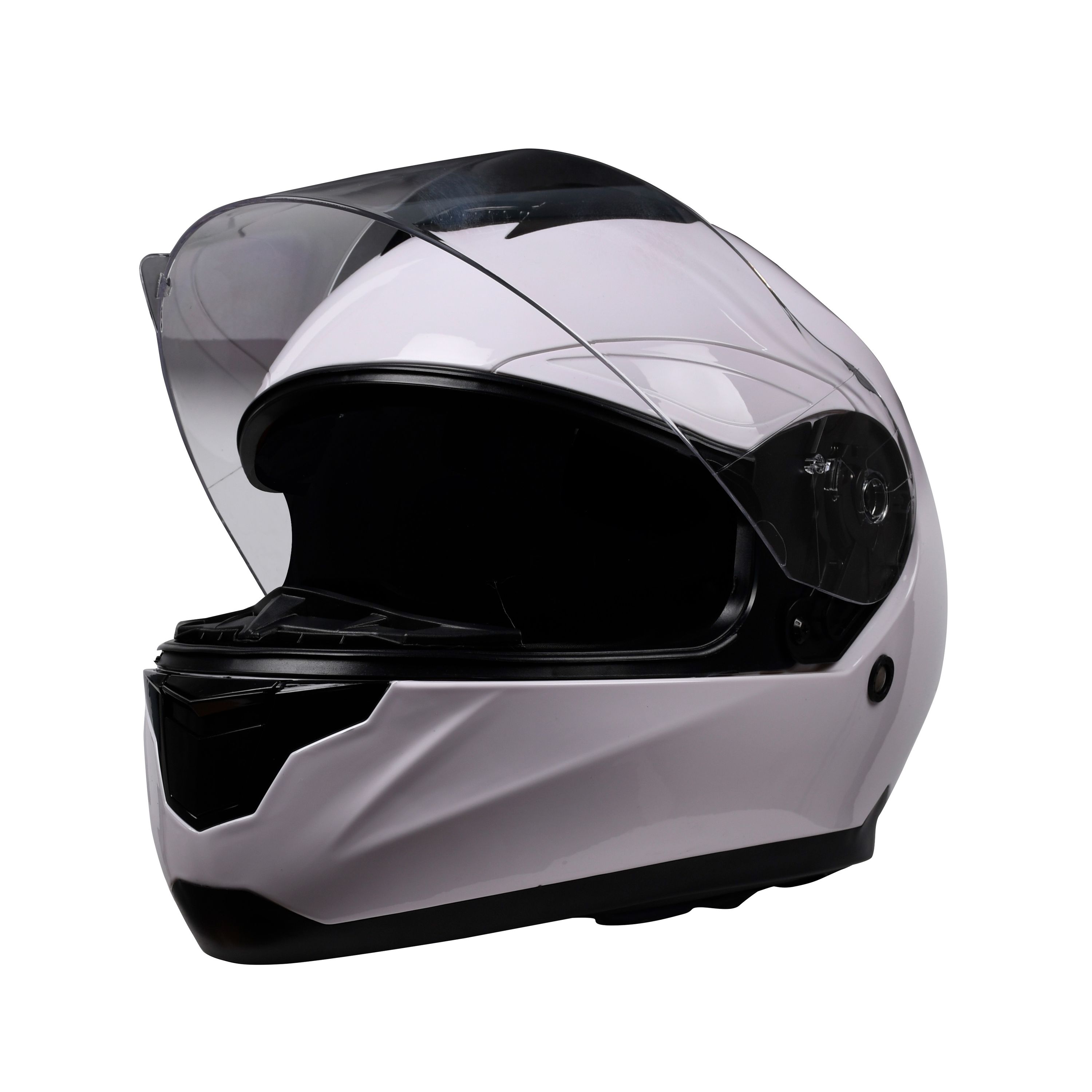 Motorrad Integralhelm Einzelvisier weiss Grösse 61