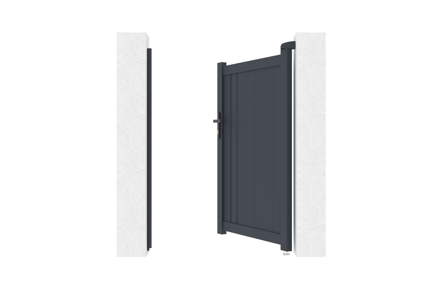 Aluminium tuinpoort 1m GIONA H.140cm grijs