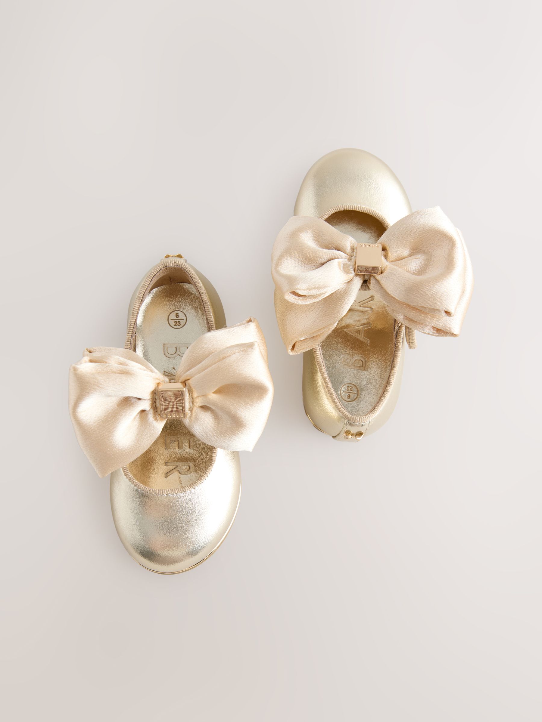 Goud - Baker By Ted Baker Mary Jane gelegenheidsschoenen met strik voor meisjes