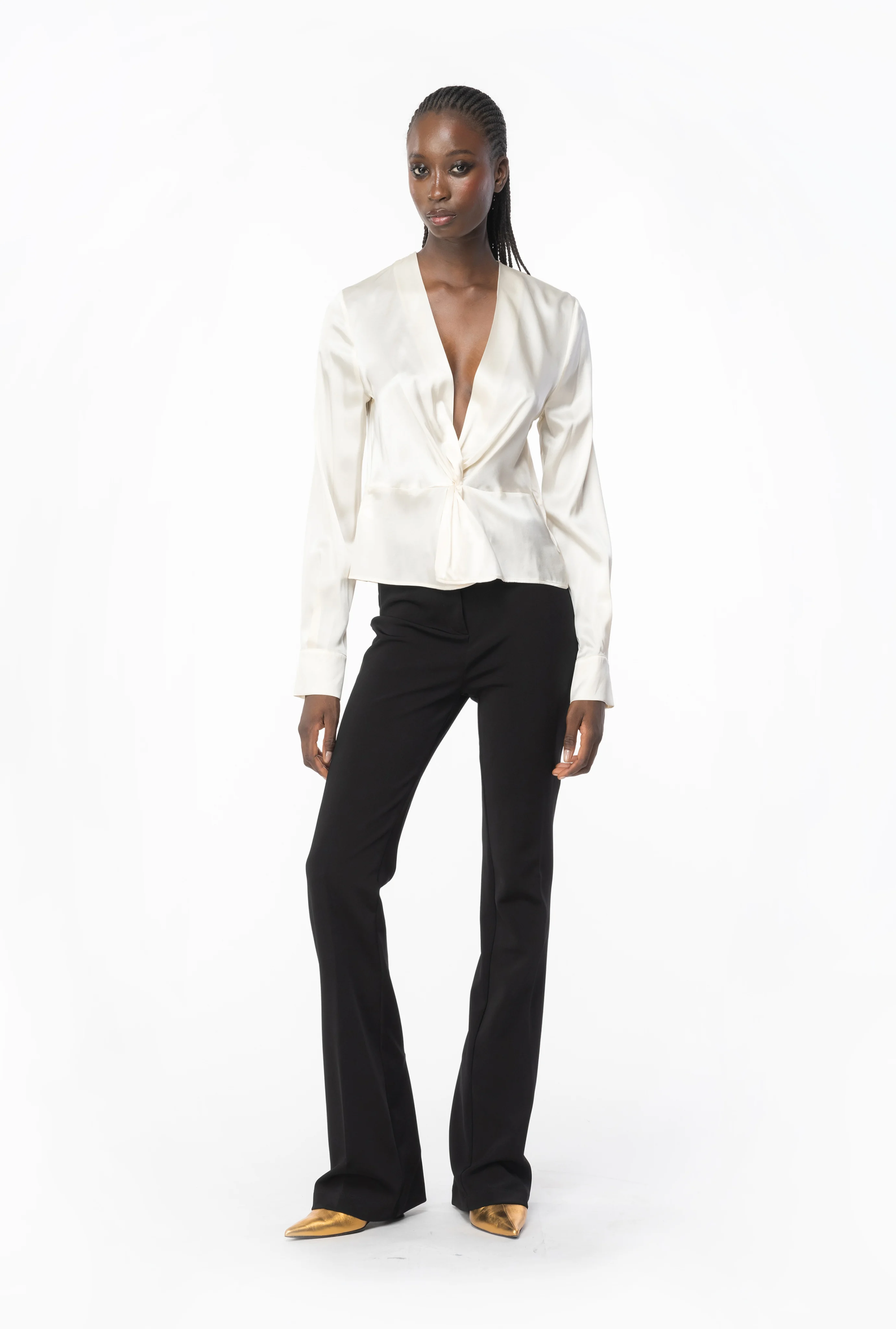Blouse torsadée | Blanc