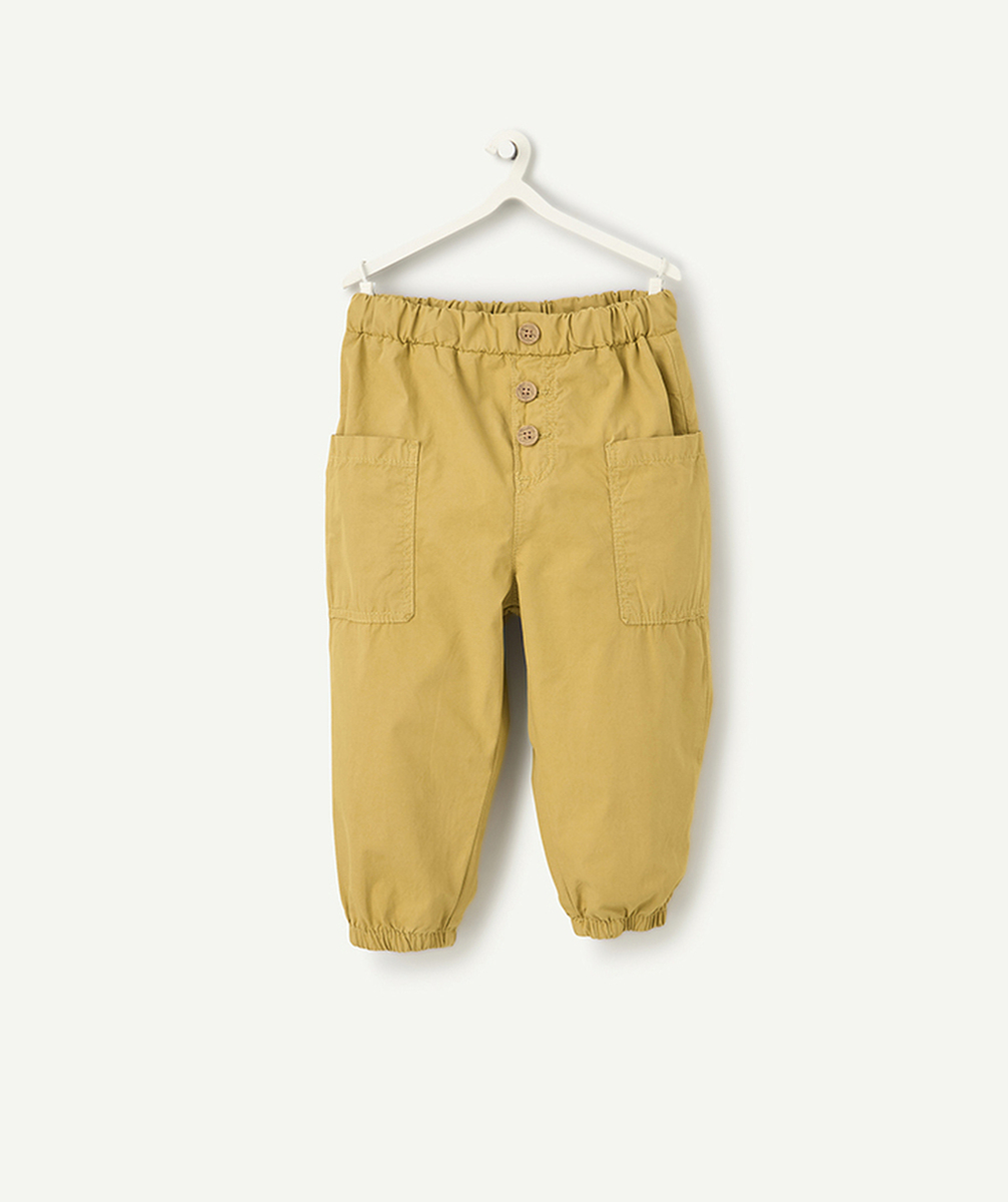 pantalon large cargo bébé garçon marron et ultra léger